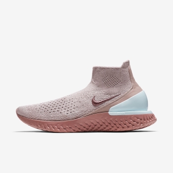 Nike Rise React Flyknit - Løbesko - Pink/Turkis | DK-22429